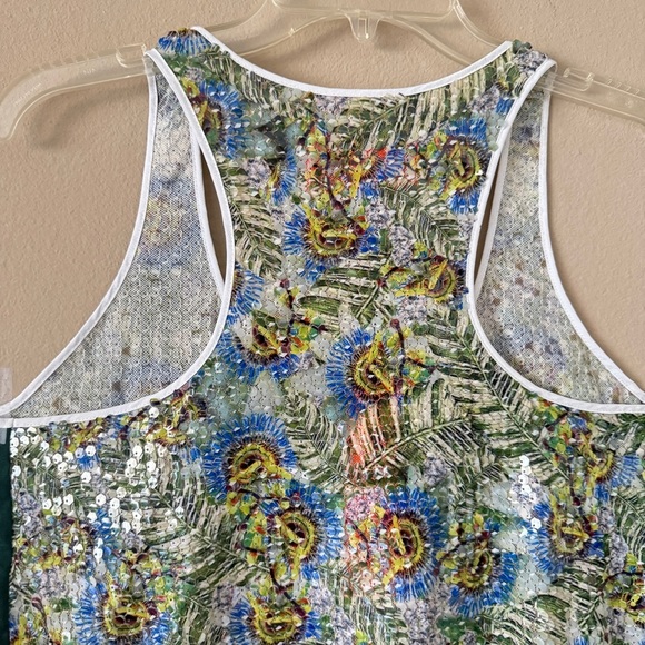 NWT Clover Canyon Green Leaf Sequin Sleeveless Top Size XS & M - Picture 5 of 7
